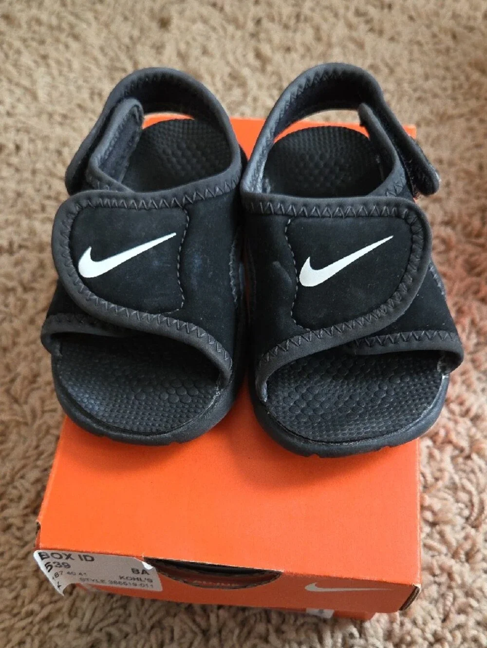 Nike Black Toddler Sunray Adjust Sandals